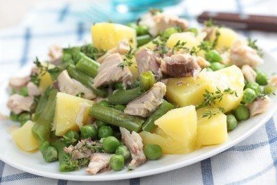 Patate con tonno e fagiolini