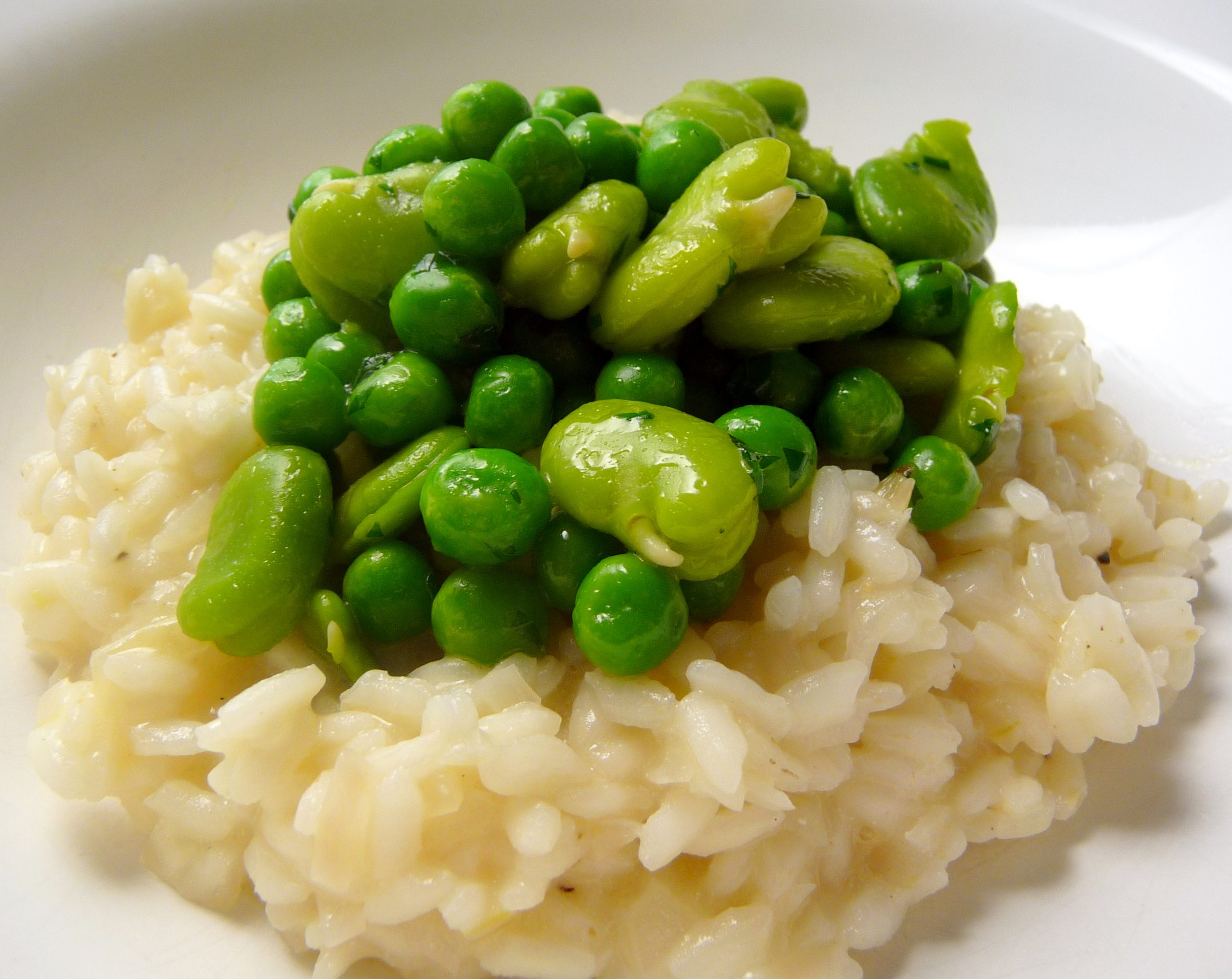 Risotto fave e piselli