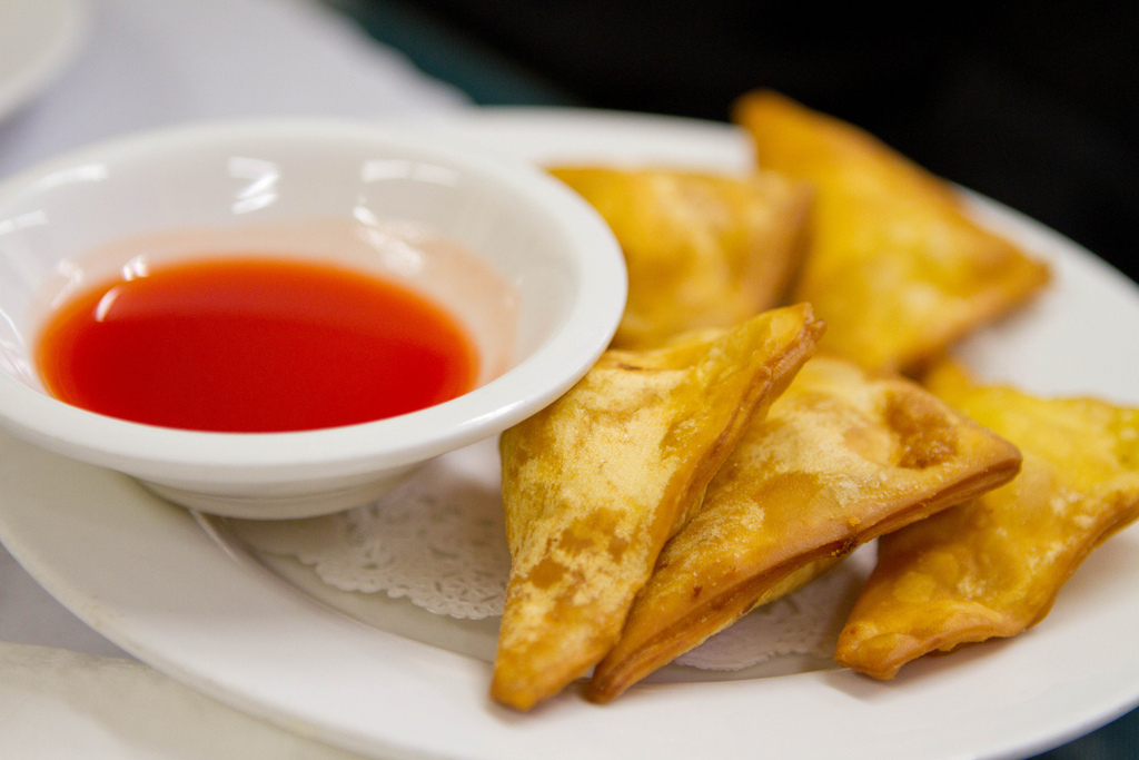 Wonton con pollo e gamberetti cinesi