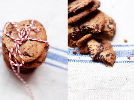 biscotti al miele con gocce di cioccolato