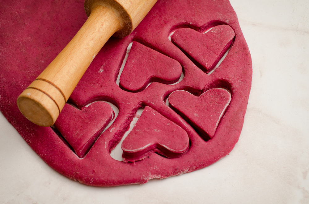 biscotti al vino a forma di cuore
