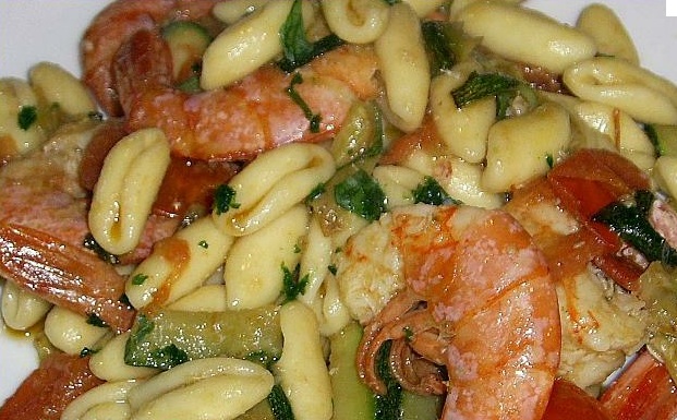 Cavatelli zucchine e gamberetti