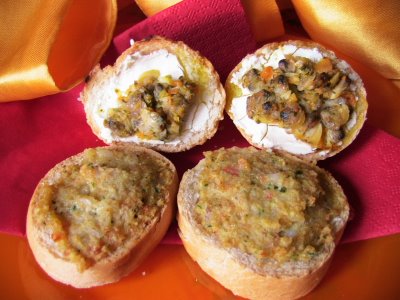 crostini di mare alle vongole