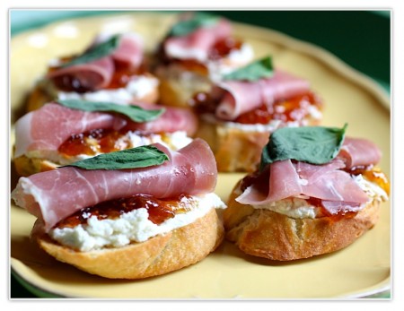 crostini ricetta prosciutto marmellata