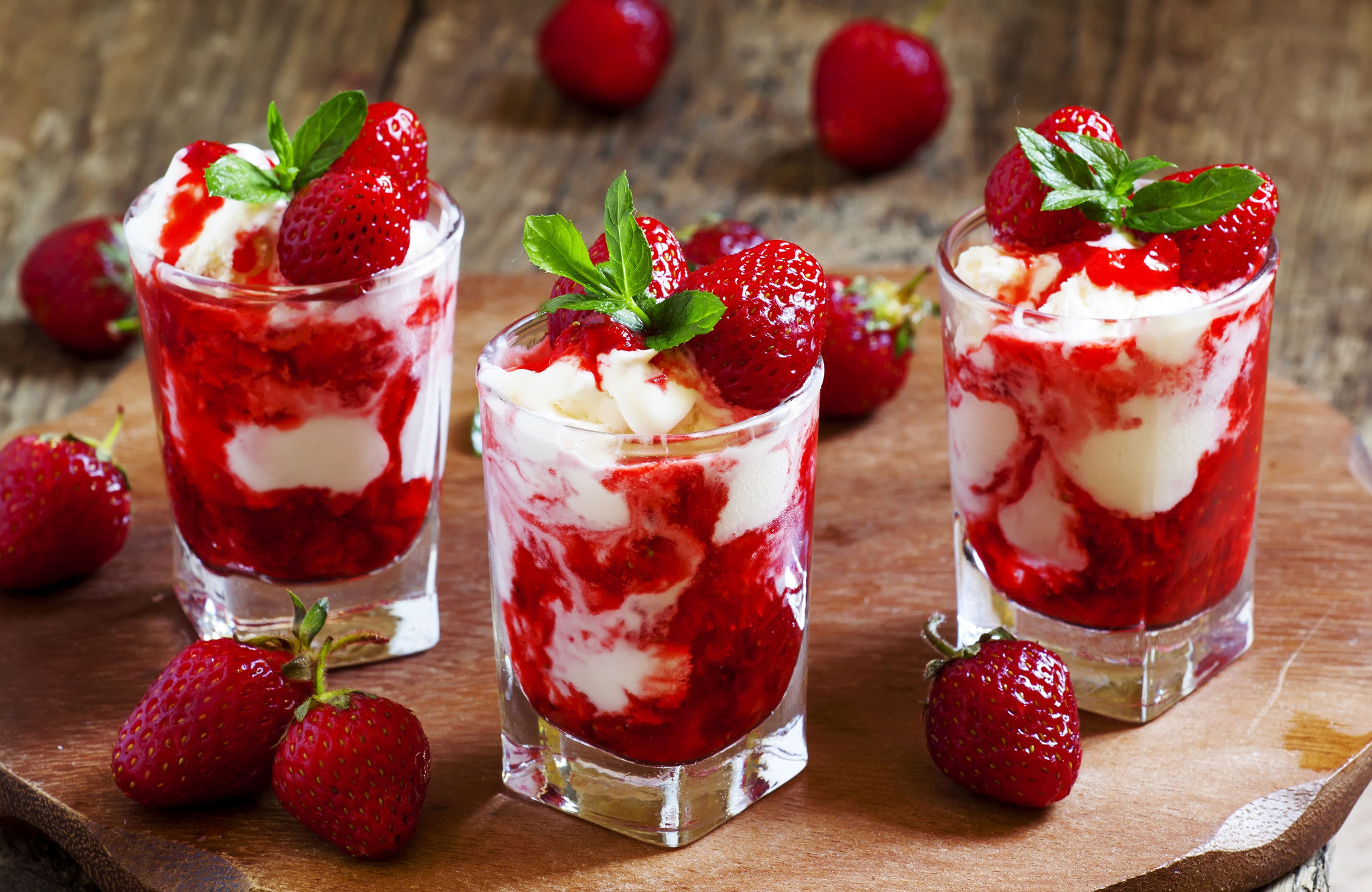 Fragole con la panna