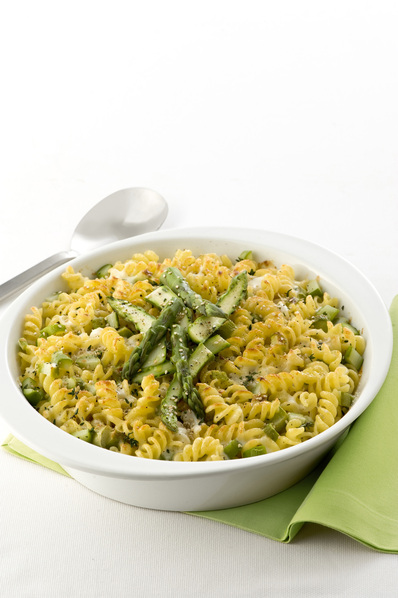 fusilli asparagi e crescenza
