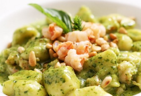 gnocchi pesto gamberi