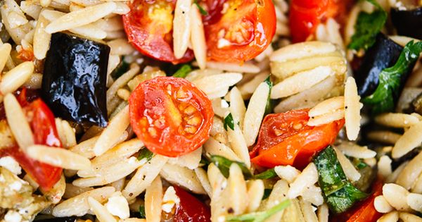 Insalata d’orzo con melanzane