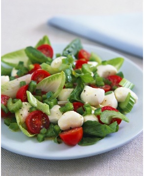 insalata mozzarella fiori di zucca
