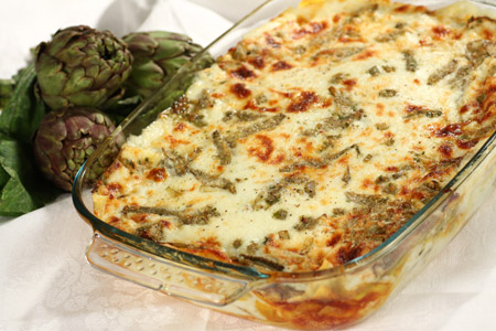 lasagne carciofi