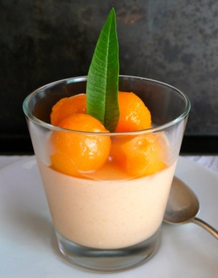 melone con mousse di ricotta