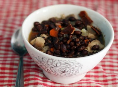 minestra fagioli e funghi