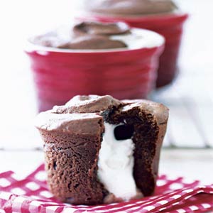 Muffin al cioccolato con i marshmallow
