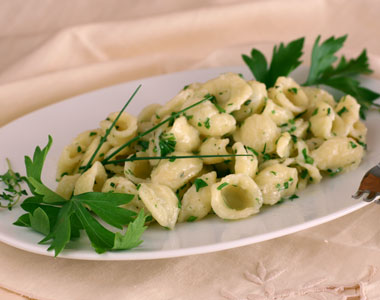 orecchiette pesto