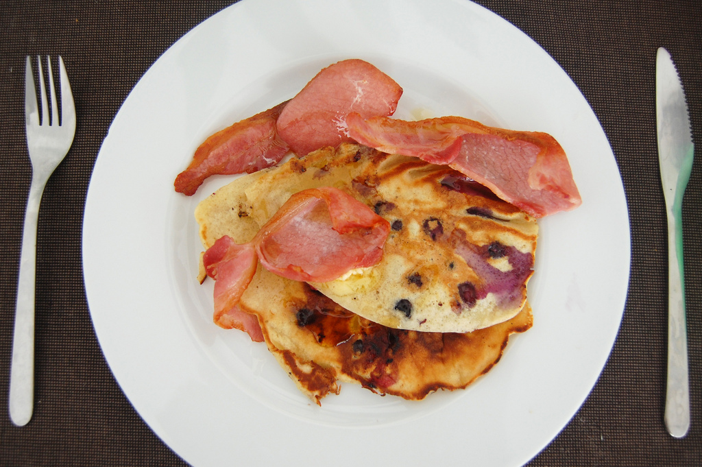 Pancake salati con speck