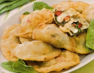 Panzerotti al forno ripieni di spinaci