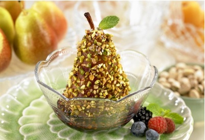 pere con pistacchio