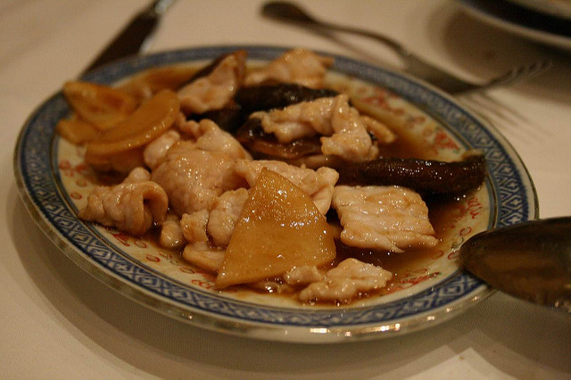 pollo con funghi e bambù cinese