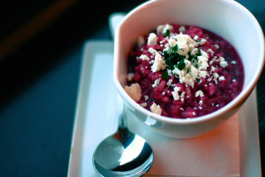 Risotto rosa alla barbabietola