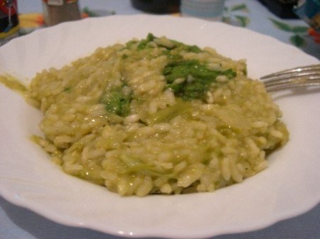 Risotto con la crema di asparagi