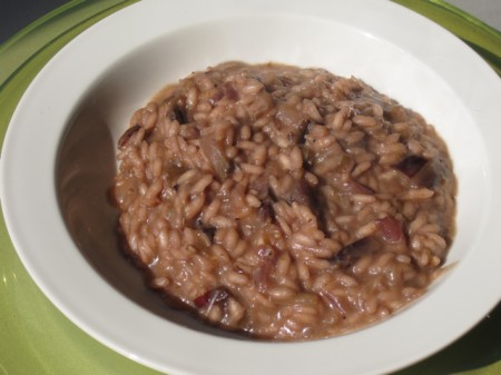 risotto radicchio e acciughe
