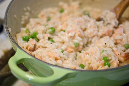 Risotto al salmone affumicato