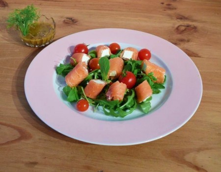 Rotolini di salmone affumicato