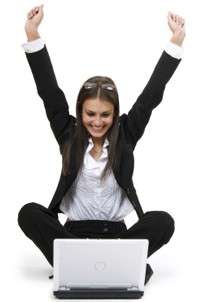 ragazza computer