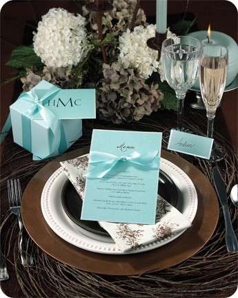 Menu matrimonio in azzurro