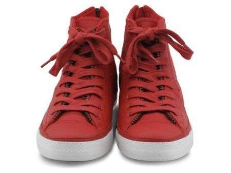 converse pelle rossa