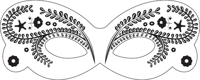 Maschere di Carnevale da ritagliare e colorare