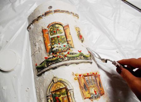 decoupage su tegole