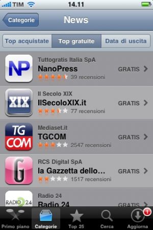 classifica app iphone