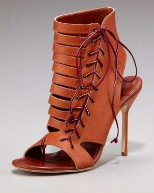 Manolo Blahnik Cutout Lace Up Bootie
