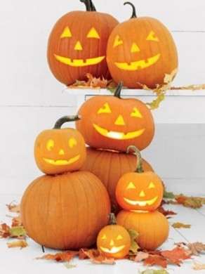 zucche di halloween decorate