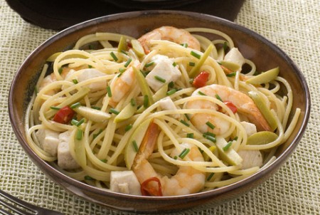 spaghetti spada gamberi