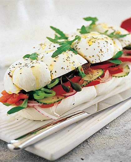 panino melanzane e mozzarella