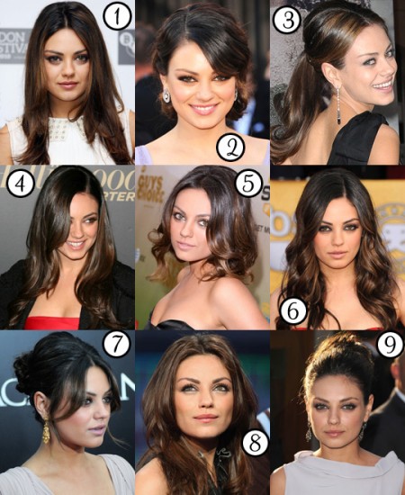 Le più belle acconciature da copiare di Mila Kunis