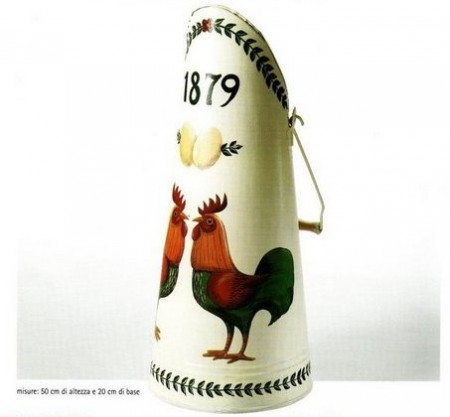 Decoupage creativo su portacarbone in latta