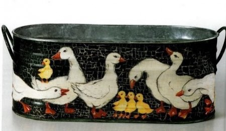 Decoupage tinozza oche
