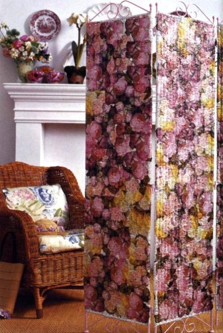 Paravento decoupage rose