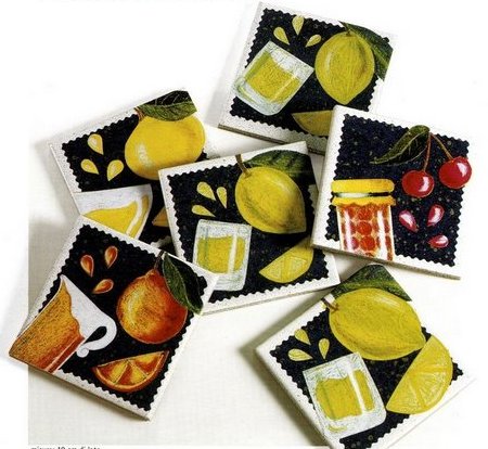 Sottobicchieri decoupage