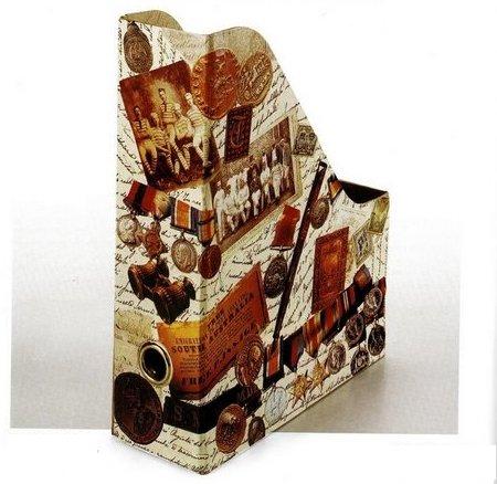 Decoupage su cartone raccoglitore