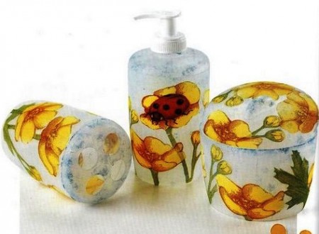 Set da bagno decoupage