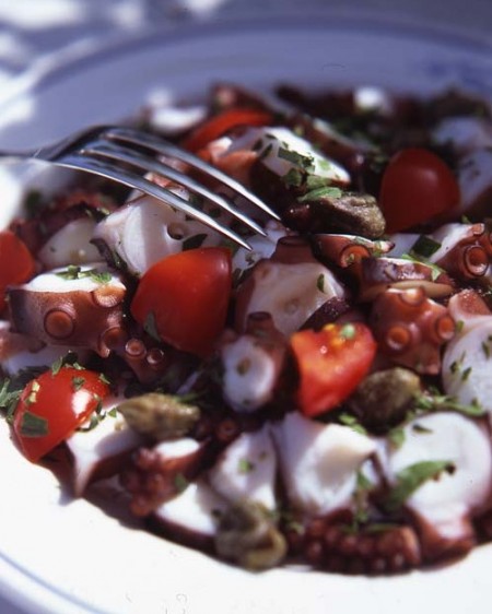 insalata di polpo zucchine e cipolle