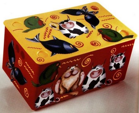 Scatola decoupage fantasia animali