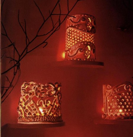 Candele decorate lavoretti natalizi