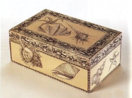 Scatola in cartone decoupage