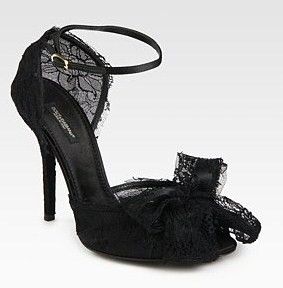 Scarpe Dolce e Gabbana in satin e pizzo