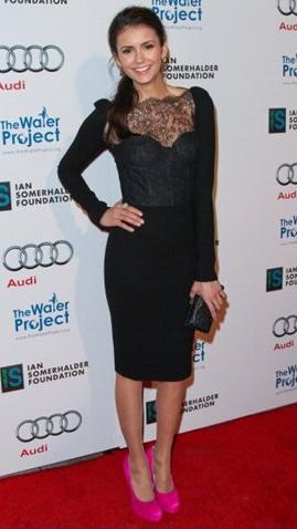 nina dobrev pumps maniac fucsia